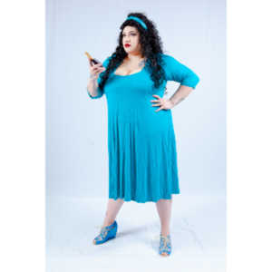 Dorian cosplaying as Deanna Troi from Star trek TNG.